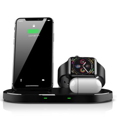 China W55 WIRELESS CHARGE STATION Wireless Fast Charging BLACK 15W 3 IN 1 Wireless Charger for sale