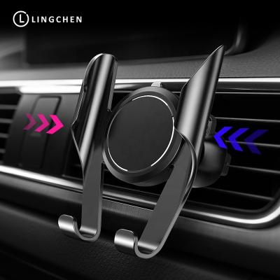 China Car Holder For Cell Phone Lingchen Car Phone Holder Universal In Car Holder Air Vent Mount Clip Cell Phone Holder 360 Rotation For iPhone XS for sale