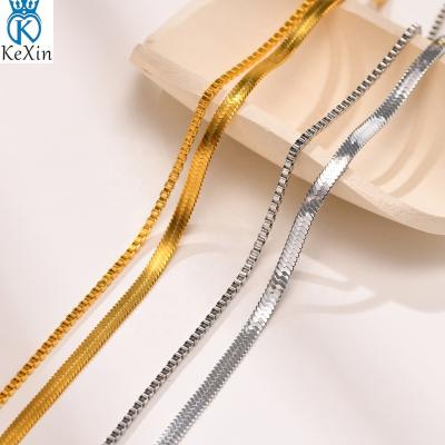 China INS Style Jewelry Clavicle Chain Double Blade Necklace Double Layer Simple Necklace Women CLASSIC for sale