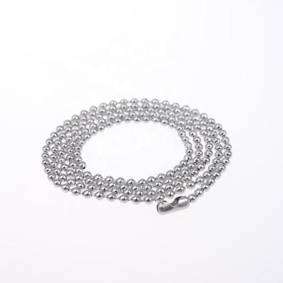 China CLASSIC waterproof metal bead chain necklace, stainless steel trackball chain, 3mm bead ball chain for sale