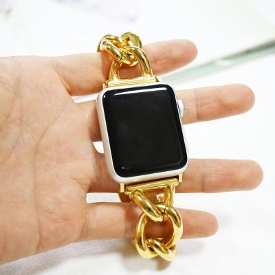 China Cowboy Single Strap Stainless Steel Apple Watch Strap Business Boutique Row Steel Strap For Men Women iwatch 2345678 for sale