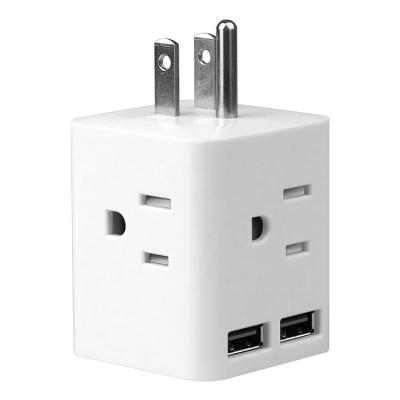 China Wonplug Residential / Multipurpose Hot Sale USA Outlet Adapter Power Strip With 2 USB for sale