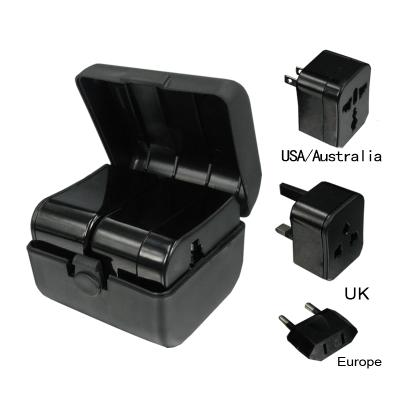 China High Quality Residential/Multipurpose Wonplug 3 in One World Travel Adapter Plug with Case for sale