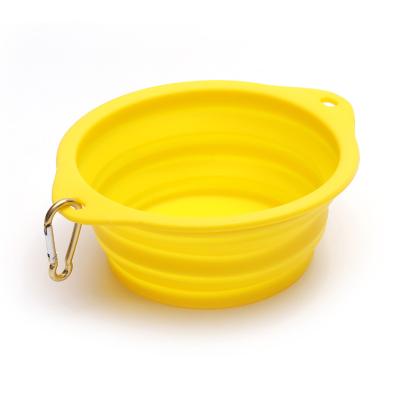 China Sustainable Portable Personalized Collapsible Water Bowls For Cats Dogs Silicone Pet Collapsible Bowl for sale