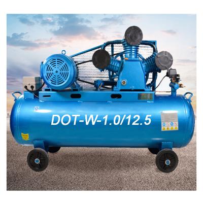 China W-0.9/12.5 lubricated 180L 7.5kw l air compressor piston air compressor for sale