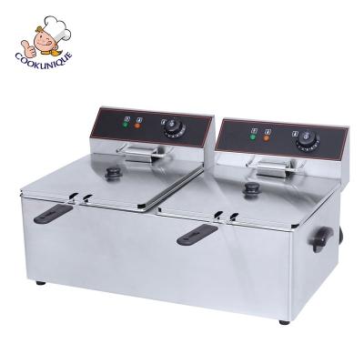 China Other Factory Price Commercial Fryer 2-Tank 2-Basket Electric Fryer for sale