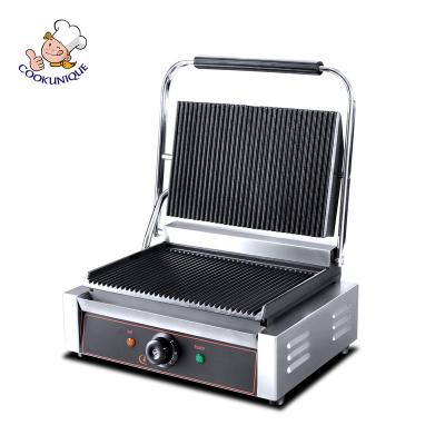 China Removable Oil Sandwich Grill Panini Press Collector CE Approved Commercial Electric Grill HEG-811E for sale