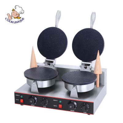 China Hotels Two Plates Snake Equipment Commercial Waffle Maker Electric Waffle Baker With Double Plate for sale