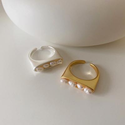 China Temperament opening CLASSIC freshwater matt ring metal sense design female minority Korean personality simple and flexible ring for sale