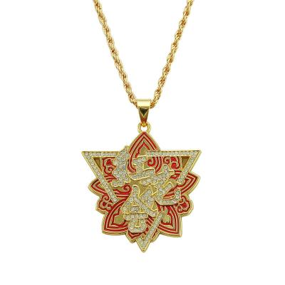 China Punk Diamond Inlaid Alloy Jewelry Pendant Necklace for sale