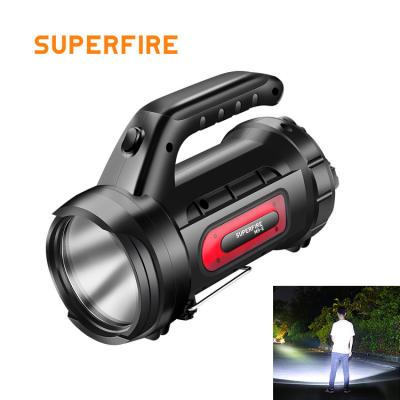 China Outdoor Igniting High Lumen Hand Held Long Distance Hunting LED Waterproof Rechargeable Searchlight Powerful Light Torch Flashlight à venda