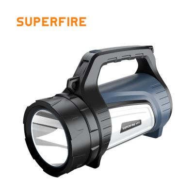 China High Lumen Led Search Light Camping Lighting Long Run Time Handheld Rechargeable Powerful Led Spotlights As Power Bank à venda