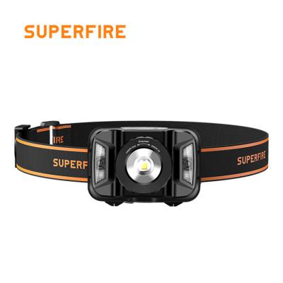 China Waterproof Outdoor Strong Light Sensor Motion Sensor Control Supfire Camping USB Rechargeable Zoomable Headlight Te koop