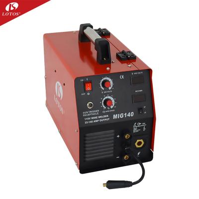 China LOTOS MIG140 MOSFET High Frequency DC inverter igbt 140A mig welder portable co2 aluminum welder mig for sale