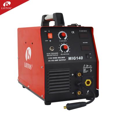 China LOTOS MIG140 welding machines mig inverter 140A Mig Welder inverter co2 aluminum welding mig/mag for sale