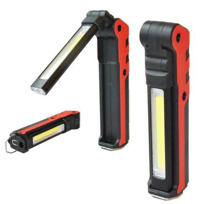 China ABS 5W Strong Magnet LED COB Rechargeable Work Lamp With HOOK And Front LED Can Use As Flashlight for sale