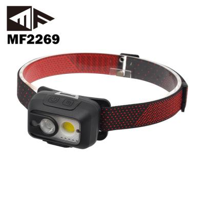 China 2021 Headlight, rubber wrapped, waterproof camper, camping hot sale XPG LED rechargeable COB motion sensor for sale