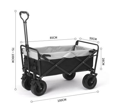 China Easy Carry Folding Beach Cart Garden Caddy Folding Outdoor Service Cart with All Terrain Wheels for sale