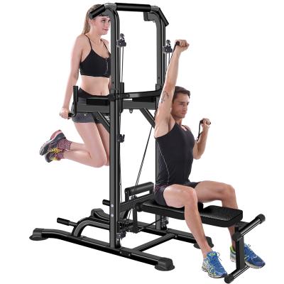 China Bodybuilding Pull Up Vigorous Station Power Tower Fitness Tower Gym Equipment Pull Up Bar Rack Dip Station for sale