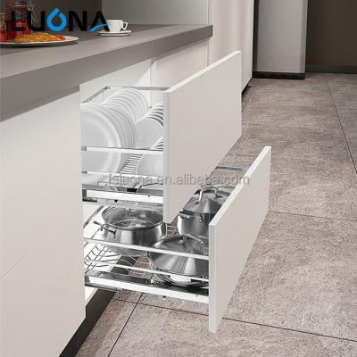 China Traditional High Quality Stainless Steel Sideboard Three Sides Storage Wire Basket for sale