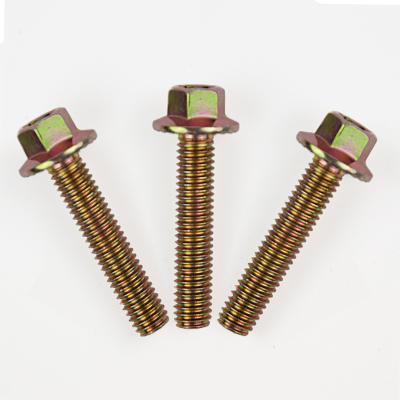 China M12 Cars Fasteners Customized Galvanized Flange Hexagon Bolt With Serration for sale