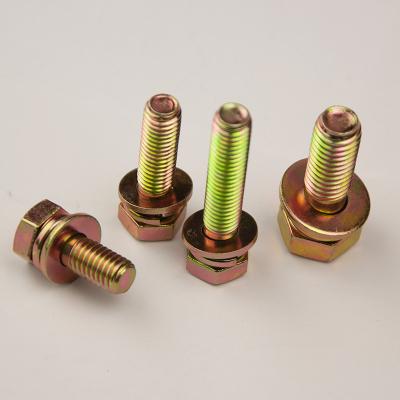 China Cars Manufacturing Flat Iron Hex Bolt And Spring Lock Washer Washer Hex Head Bolt for sale