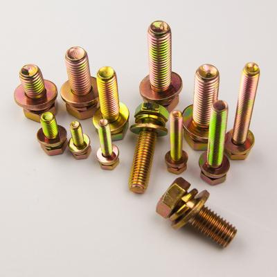 China M12 Customized Cars Hexagon Bolts Flat Spring Lock Washer Washer Iron Hex Head Bolt for sale