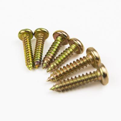 China Cross Head Galvanized Steel Black Cross Recessed Countersunk Head Tapping Screw for sale