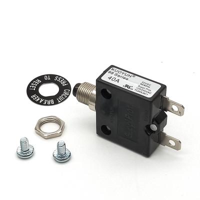 China Circuit Breaking KUOYUH 98 Series 40A Manual Reset Overload Protector Mini Circuit Breaker Thermal Switch for sale