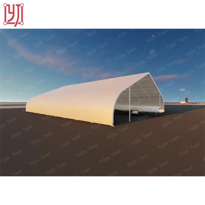 China Wedding Outdoor Waterproof Small Hangar Curved Tent Canopy White , Aircraft Tent Hangar for sale