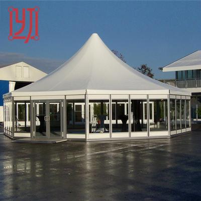 China Wedding Heavy Duty Hexagonal High Peak Pagoda High Peak Exhibition Tent for sale