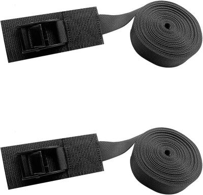 China Durable 2.5cm *4m Black Cam Buckle Tie Down Tie Down Cargo Lashing Strap For Car Transport for sale