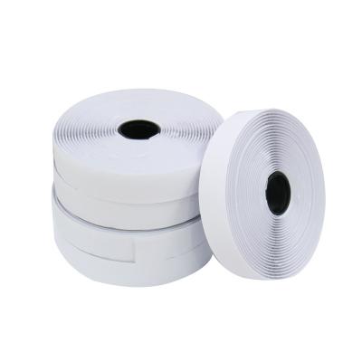 China Various Sizes Factory Sustainable Stock Hook And Loop Self Adhesive Polyester Nylon Standard Hook Tape Roll for sale