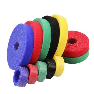 China Self Adhesives Sustainable Custom Hook And Loop Fasteners Cheap Nylon Elastic Cloth Hook And Loop Tape for sale