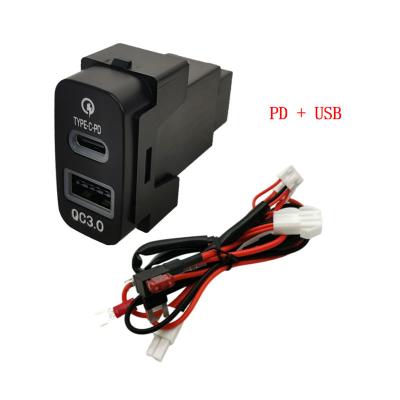 China beach & Fast Holiday Charging Car Charger TYPE-C USB Palladium Interface Socket Fast Car Charger Use For Mitsubishi Lancer Pajero for sale