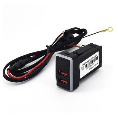 China beach & Dual QC3.0 Connector Ambient Light Car Charger Interface Dual Socket 12V 24V Dual QC3.0 Voltage Display For BYD F6 for sale