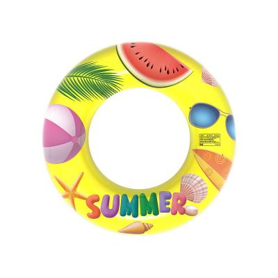 China Indoor and outdoor Customized Logo/Size Summer PVC Beach Party One Bite Swimming Rings Pool Float Tube Water Ring for Adult Kids for sale