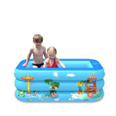 China Family Home Children's Fishing Printed Inflatable Pool Outdoor Indoor Backyard Lounge Inflatable Pool for sale