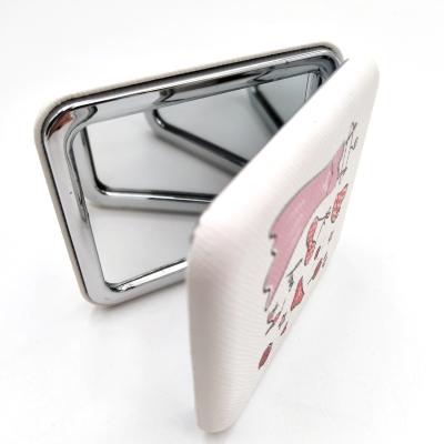 China Souvenir gifts promotion woman's hand around makeup compact white mirror key chain for sale