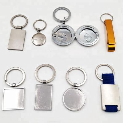 China Custom Metal Round And Square Shape Metal Mute Key Chain for sale