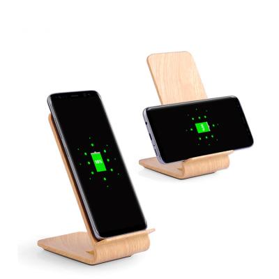 China Hottest Cell Phone Accessories Wood Grain Induction Qi Fast Wireless Charger For iPhone X for sale