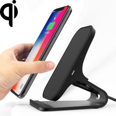 China Dual Coil Design Smart Wireless Charger Qi Standard Stand Wireless Charger With Indicator Light Support Fast Charging for sale