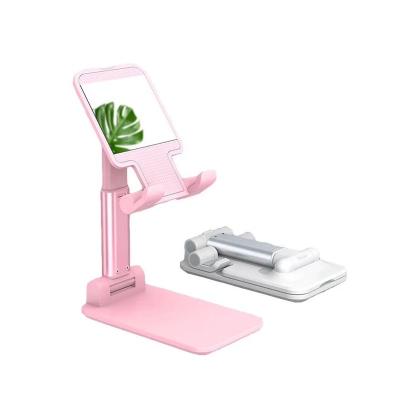 China Multi-Function Foldable Adjustable Phone Holder Mobile Phone Desk Stand With Mirror For Ipad For Iphone for sale