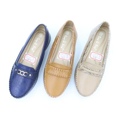 China New Deodorization Women's Loafers Faux Leather PU Leather Ladies Comfortable Casual Flat Shoes for sale