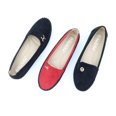 China Wholesale High Quality Ladies Flat Outdoor Casual Loafers Shoes Deodorization Women Black Mom Shoes for sale