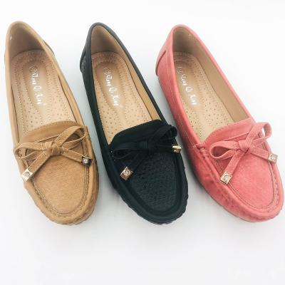 China Wholesale Deodorization Ladies PU Leather Shoes Driving Women's Large Size Flat Casual Shoes Loafers Women's Shoes for sale