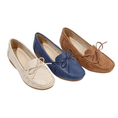 China Synthetic Deodorization Women Flats PU Shoes Slip On Elegant Women PU Loafers Wedge Heels Summer Loafers Shoes for sale