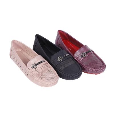 China Deodorization OEM Design Widely Use Comfortable Breathable Ladies PU Loafers Casual Shoes For Women Flat Shoes for sale