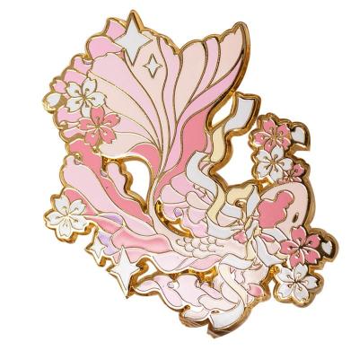 China Europe Design Logo 3d Cartoon Gold Plated Pin Badge Anime Hard Enamel Pins Lapel Pin Metal Custom Soft Enamel With Glitter for sale