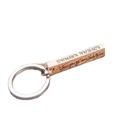 China Each Message 3d Name Bar Customized Engraved To Personalize Key Chains For Gift Custom Logo Stainless Steel Promotion Keychains for sale